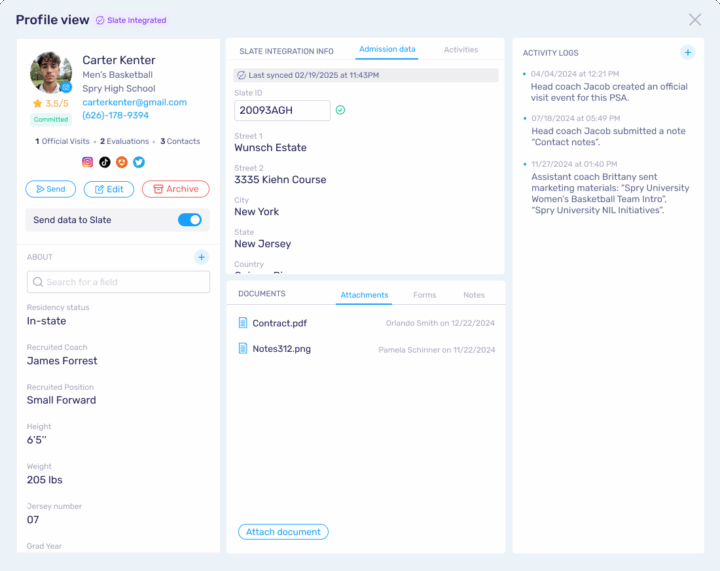 New PSA profile slate integrated data
