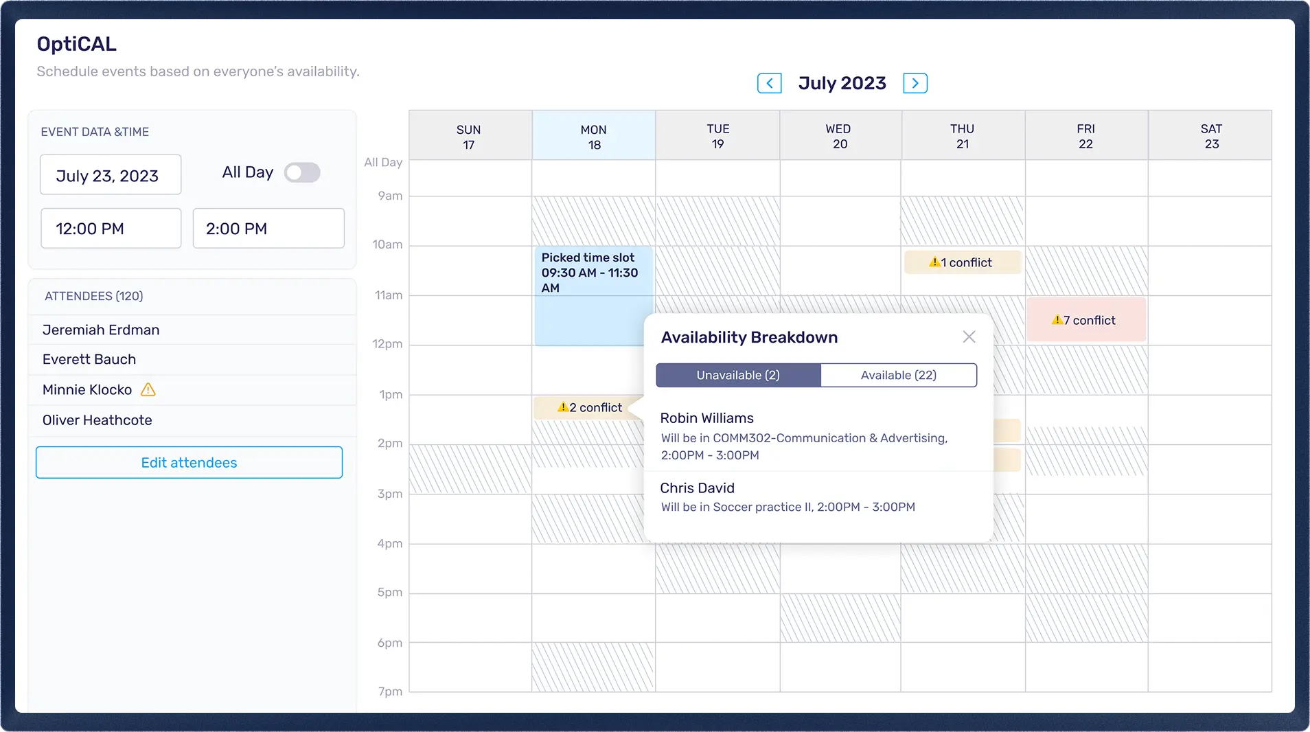 Scheduling x